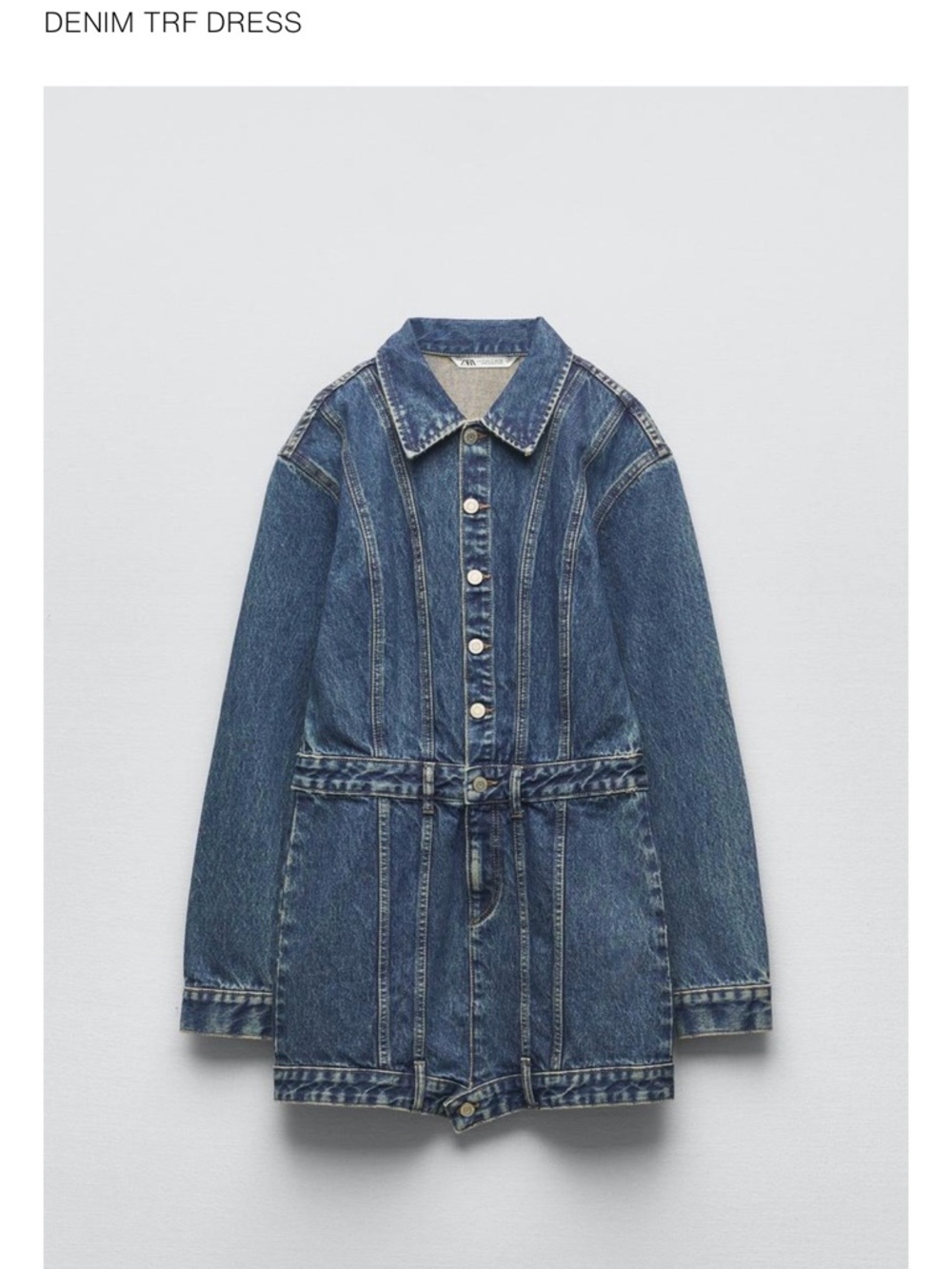Zara Blue Denim Jacket Dress